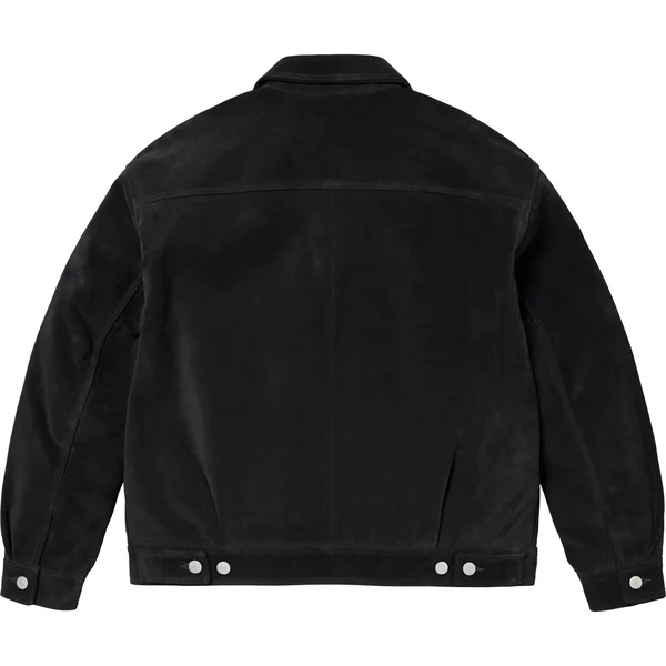 Supreme Suede Work Jacket - Black (front)