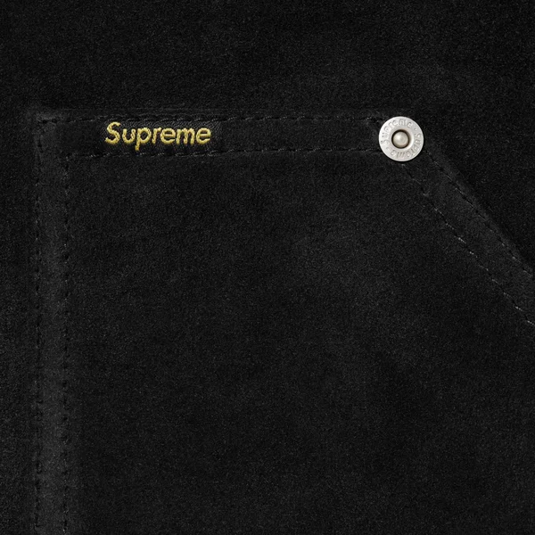 Supreme Suede Work Jacket - Black (front)