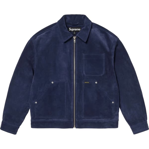 Supreme Suede Work Jacket - Blue (front)