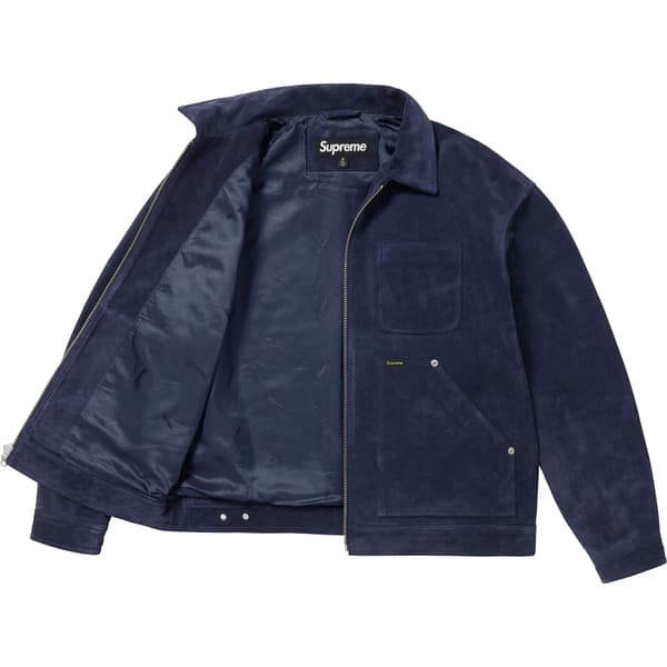 Supreme Suede Work Jacket - Blue (front)