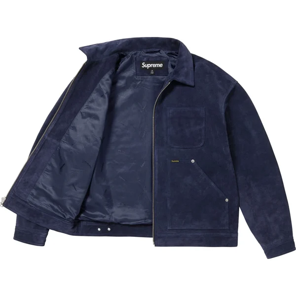 Supreme Suede Work Jacket - Blue (front)