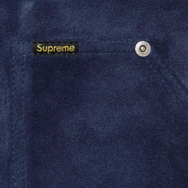 Supreme Suede Work Jacket - Blue (front)