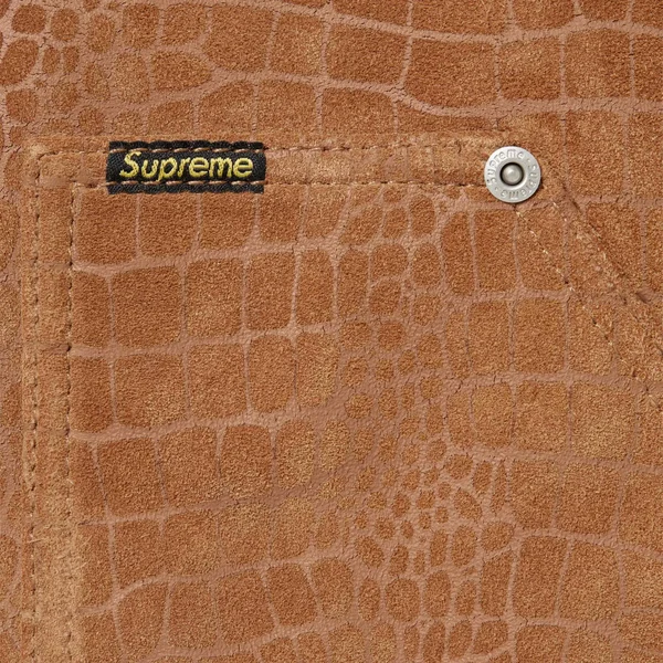 Supreme Suede Work Jacket - Croc (front)