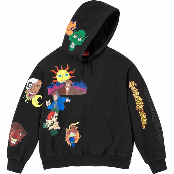 Supreme Sunrise Hooded Sweatshirt - Black (front)