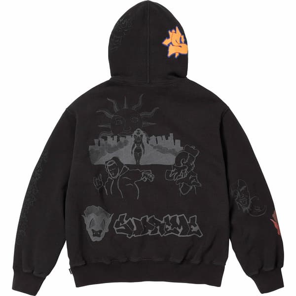 Supreme Sunrise Hooded Sweatshirt - Black (front)