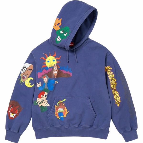 Supreme Sunrise Hooded Sweatshirt - Washed Navy (front)