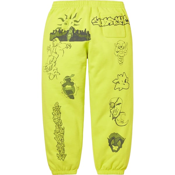 Supreme Sunrise Sweatpant - Acid Green (front)