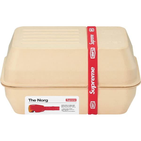 Supreme 100% NORG Goggles - Red (front)