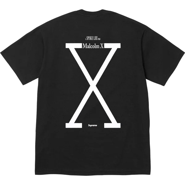 Supreme 40 Acres Malcolm X Tee - Black (front)