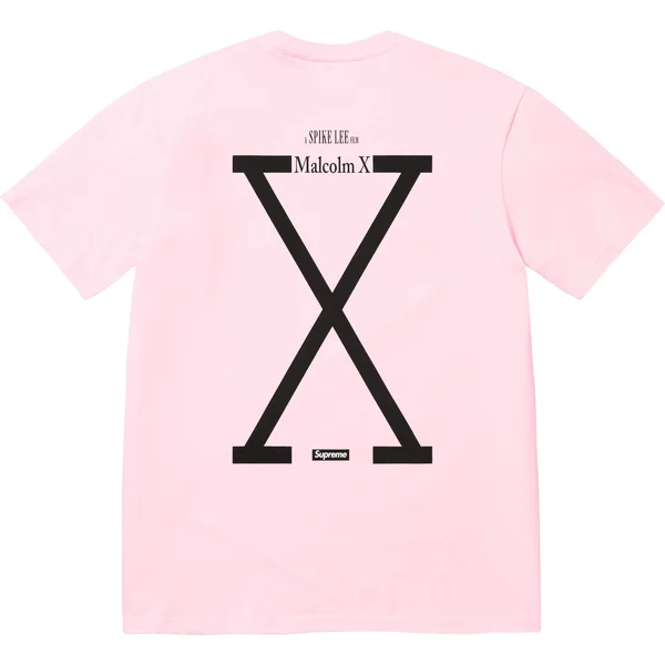 Supreme 40 Acres Malcolm X Tee - Light Pink (front)