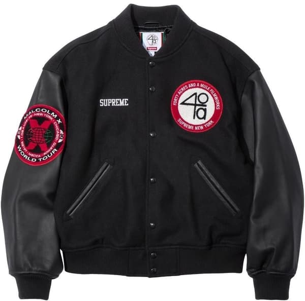 Supreme 40 Acres Malcolm X Varsity Jacket - Product Image