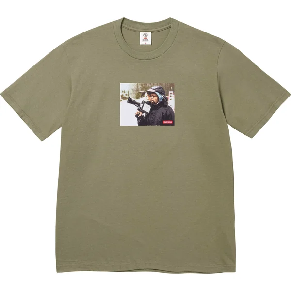 Supreme 40 Acres Spike Tee - Light Olive (front)