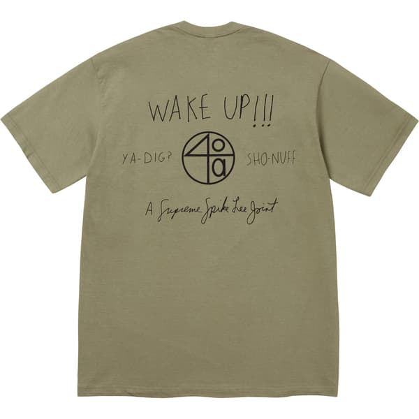 Supreme 40 Acres Spike Tee - Light Olive (front)