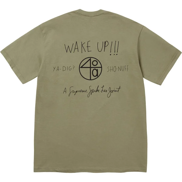 Supreme 40 Acres Spike Tee - Light Olive (front)