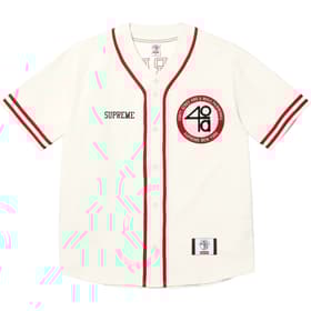 Supreme 40 Acres Twill Baseball Jersey Natural