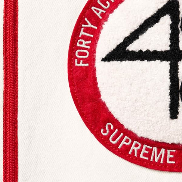 Supreme 40 Acres Twill Baseball Jersey - Natural (front)