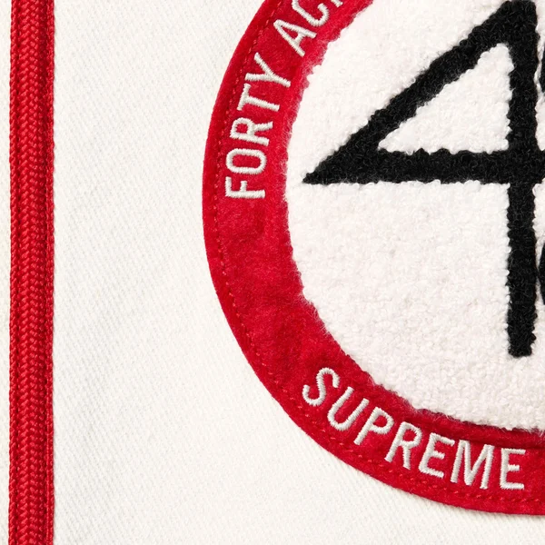 Supreme 40 Acres Twill Baseball Jersey - Natural (front)