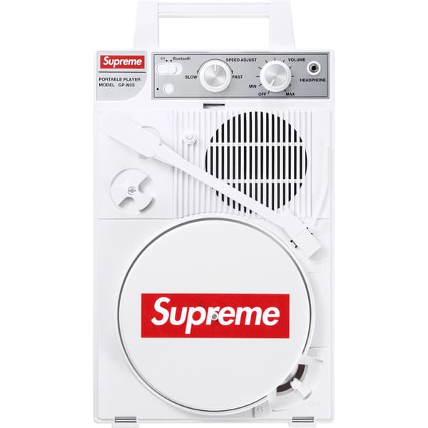 Supreme ANABAS GP-N3S Portable Record Player - White (front)