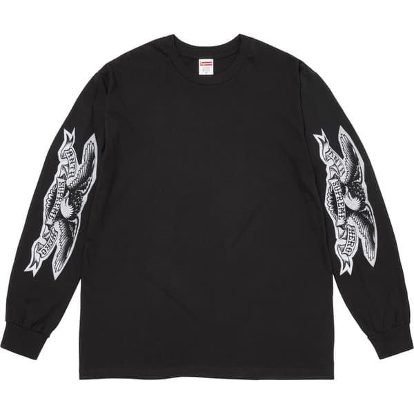 Supreme ANTIHERO Eagle L/S Tee - Black (front)