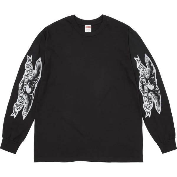 Supreme ANTIHERO Eagle L/S Tee - Black (front)