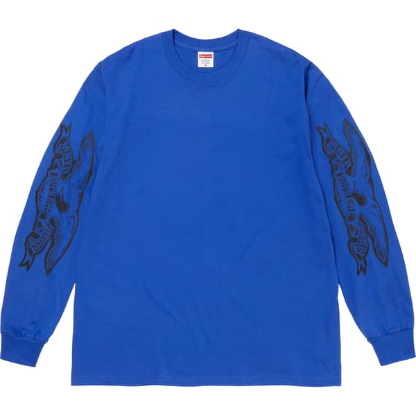 Supreme ANTIHERO Eagle L/S Tee - Royal (front)