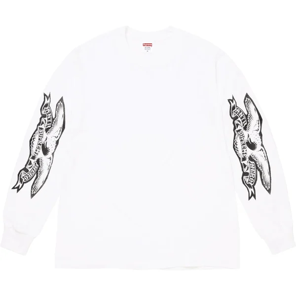 Supreme ANTIHERO Eagle L/S Tee - White (front)