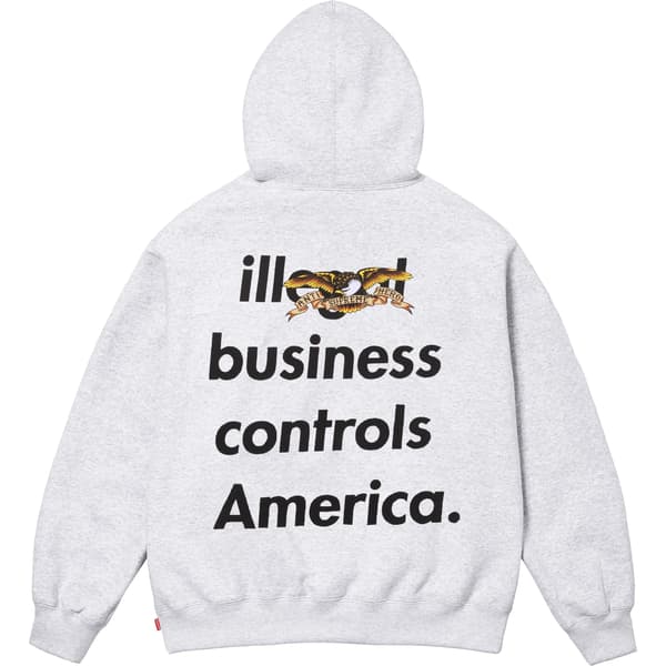 Supreme ANTIHERO Hooded Sweatshirt - Ash Grey (front)