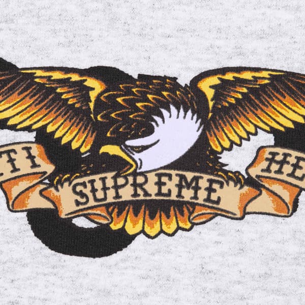 Supreme ANTIHERO Hooded Sweatshirt - Ash Grey (front)