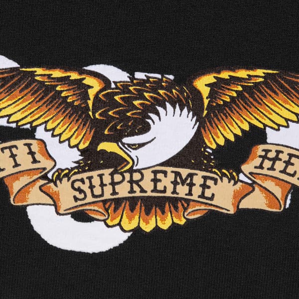 Supreme ANTIHERO Hooded Sweatshirt - Black (front)