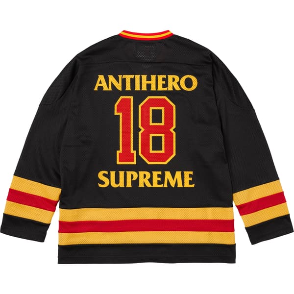 Supreme ANTIHERO Ozzy Hockey Jersey - Black (front)