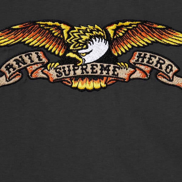 Supreme ANTIHERO Stadium Jacket - Black (front)