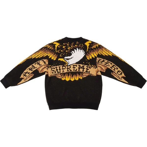 Supreme ANTIHERO Sweater - Black (front)
