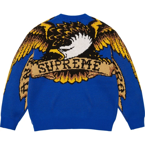Supreme ANTIHERO Sweater - Royal (front)