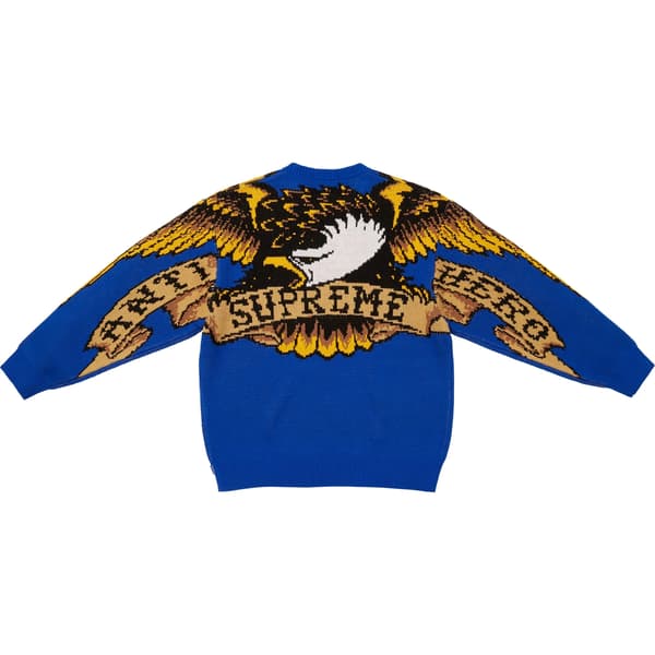 Supreme ANTIHERO Sweater - Royal (front)