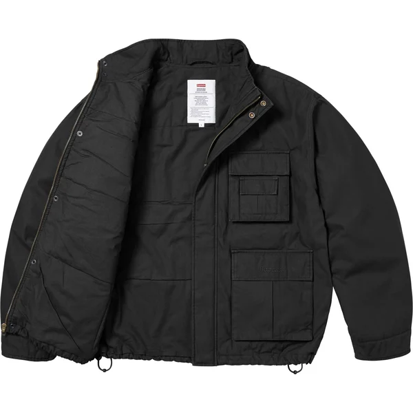 Supreme Aphex Twin Alpha Industries Cargo Jacket - Black (front)