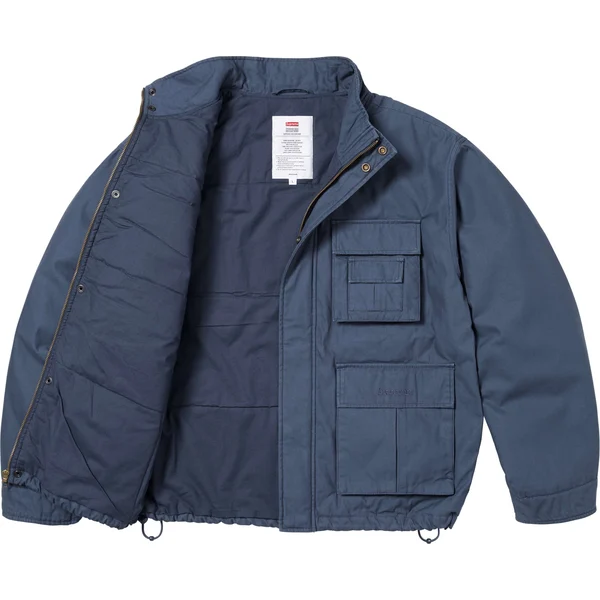 Supreme Aphex Twin Alpha Industries Cargo Jacket - Navy (front)