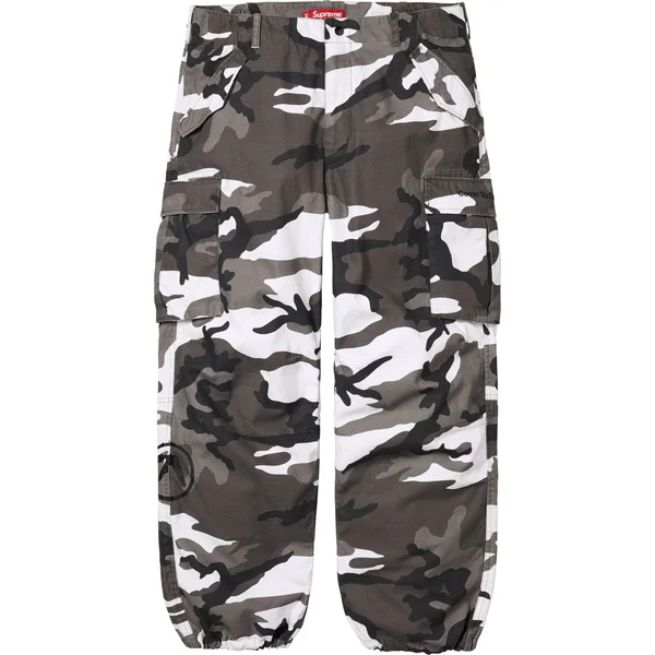 Supreme Aphex Twin Alpha Industries Cargo Pant - Snow Camo (front)