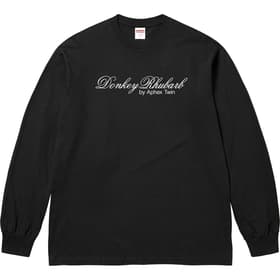Supreme Aphex Twin Donkey Rhubarb L/S Tee Black