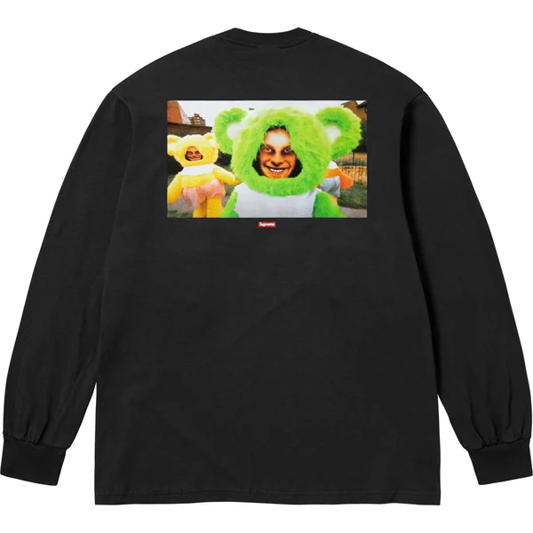 Supreme Aphex Twin Donkey Rhubarb L/S Tee - Black (front)