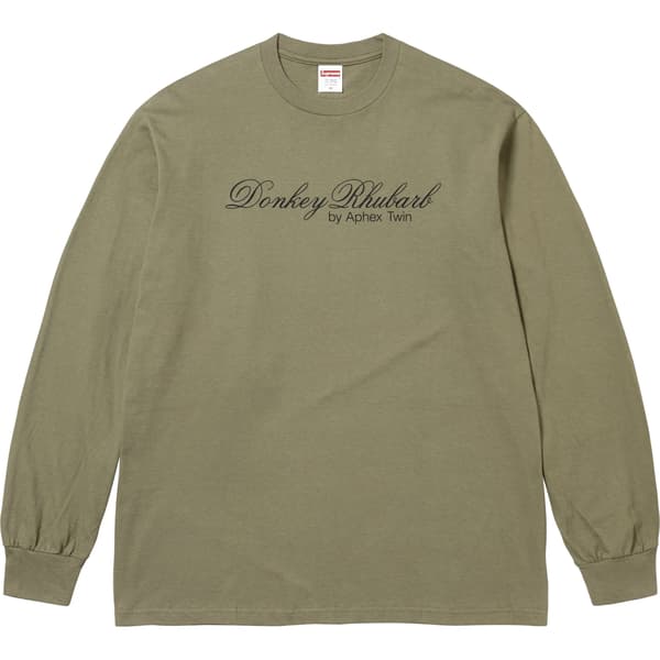 Supreme Aphex Twin Donkey Rhubarb L/S Tee - Light Olive (front)