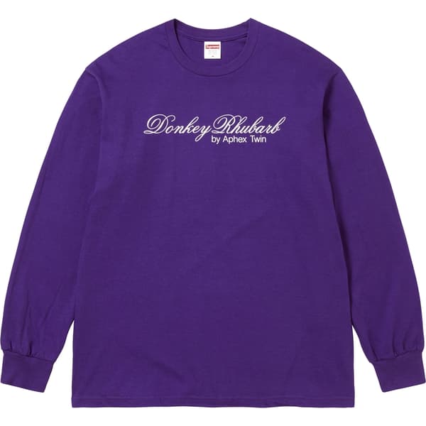Supreme Aphex Twin Donkey Rhubarb L/S Tee - Purple (front)