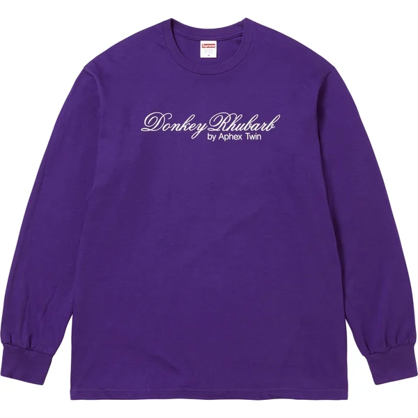 Supreme Aphex Twin Donkey Rhubarb L/S Tee - Purple (front)