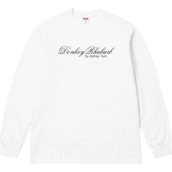 Supreme Aphex Twin Donkey Rhubarb L/S Tee - White (front)