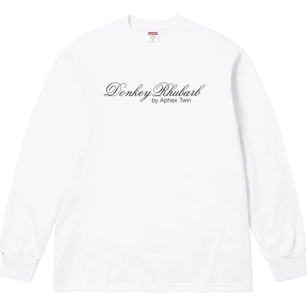 Supreme Aphex Twin Donkey Rhubarb L/S Tee - White (front)