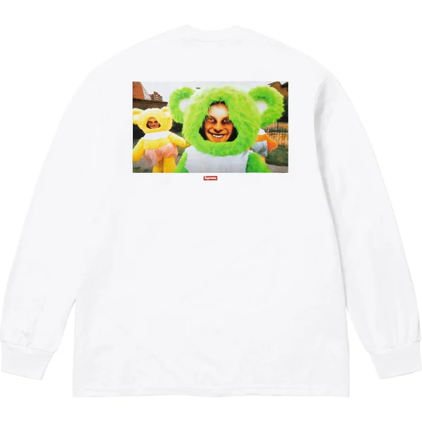 Supreme Aphex Twin Donkey Rhubarb L/S Tee - White (front)
