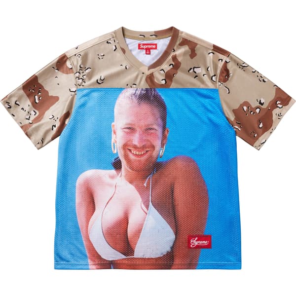Supreme Aphex Twin Football Jersey - Chocolate Chip Camo (front)