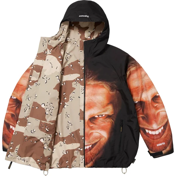 Supreme Aphex Twin Reversible GORE-TEX Hooded Jacket - Chocolate Chip Camo (front)