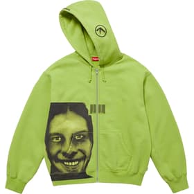 Supreme Aphex Twin Zip Up Hooded Sweatshirt Lime