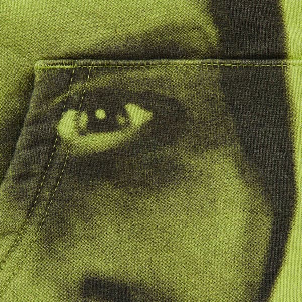 Supreme Aphex Twin Zip Up Hooded Sweatshirt - Lime (front)