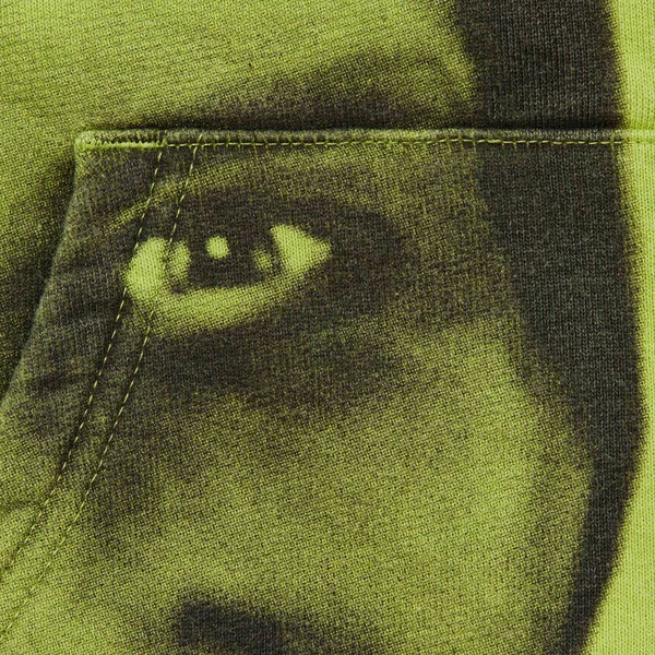 Supreme Aphex Twin Zip Up Hooded Sweatshirt - Lime (front)